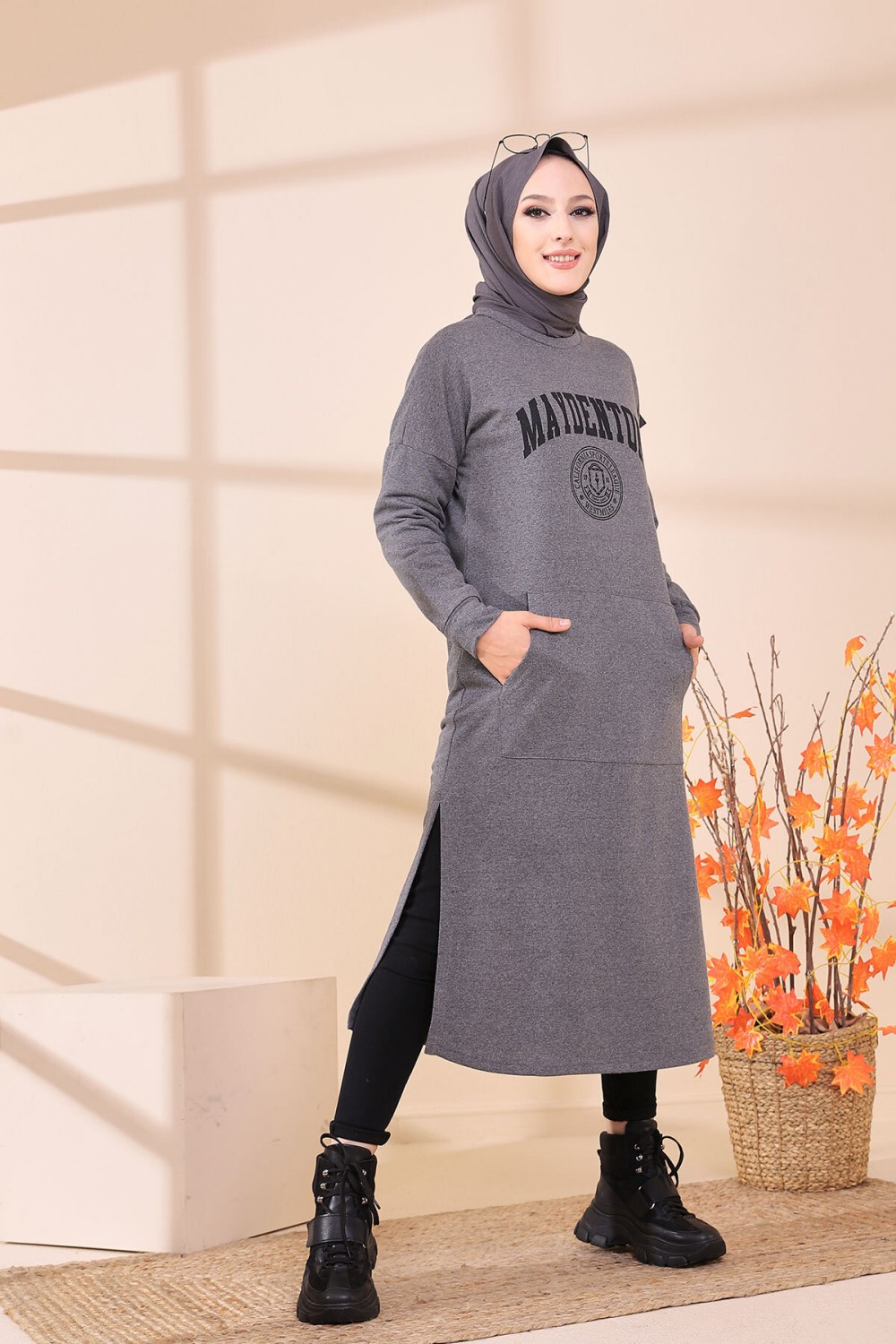 Ensemble décontracté et sport pour femme (Boutique vêtement musulman en  ligne) - Couleur noir et gris