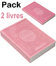 Pack 2 livres : Le Coran - Traduction d’après les exégèses de référence + La Citadelle du Musulman (bilingue) - Couvertures rose claire