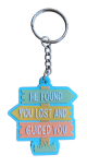 Porte-cle plastique souple "He found you lost and guided you" (Il t'a trouve perdu et t'a guide)