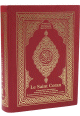 Le Saint Coran avec grands caracteres - Transcription phonetique - Traduction des sens en francais - Regles de Tajwid en couleur - QR Codes - Rouge dore (13,5 x 18 cm)