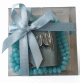 Coffret Cadeau Musulman Couleur bleu turquoise : Mini Coran + chapelet "Sabha" Coffret Cadeau Musulman Couleur bleu turquoise : Mini Coran + chapelet "Sabha"