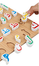 Puzzle en bois alphabet arabe : grosses lettres multicolores pour apprendre l'alphabet arabe