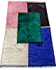 Lot de 5 grands tapis de prière de luxe (80x120 cm pour 1 à 2 personnes) - 5 couleurs différentes - Blanc - Bleu - Noir - Rose - Vert