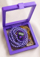 Coffret Cadeau Musulman : Chapelet (Sebha) + Chapelet Electronique + Porte-clés - Couleur violet