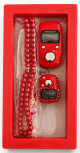 Coffret Cadeau Musulman : Chapelet (Tasbih) + Chapelet Électronique au Doigt + Chapelet Électronique Portable (Porte Clés) - Couleur rouge Coffret Cadeau Musulman : Chapelet (Tasbih) + Chapelet Électronique au Doigt + Chapelet Électronique Portable (Porte Clés) - Couleur rouge